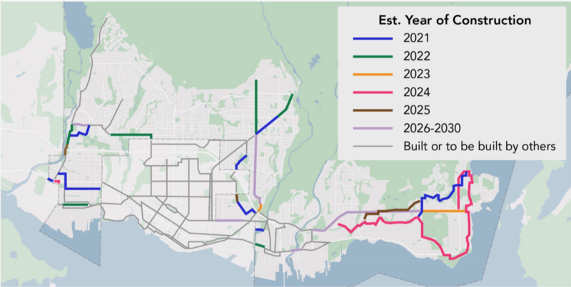 Map of DNV's implantation plan